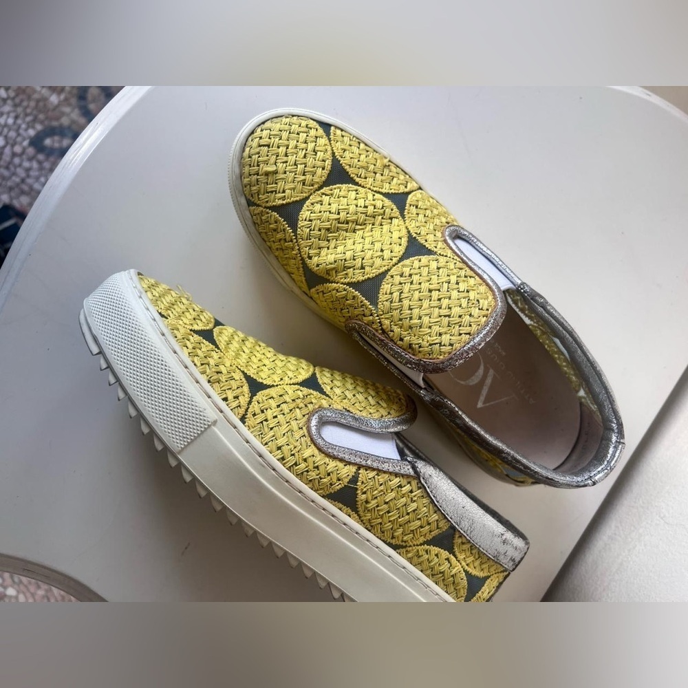 Agl Yellow Moccasins with Reptilian Pattern